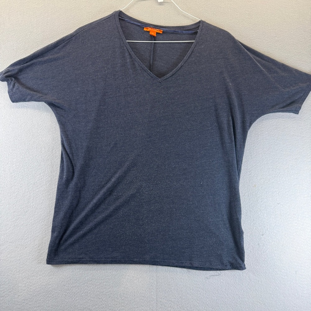 Joe Fresh Womens Gray V-Neck Dolman Short Sleeve T-Shirt Size Large Rayon Blend